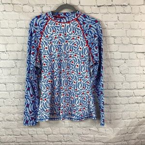 Boden Floral Long Sleeve Swim Rashguard